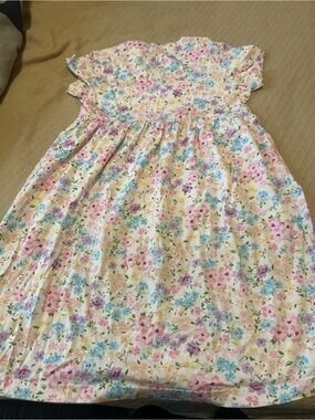 Hanna Anderson Pastel Floral Print Dress in Pink, Purple, Blue, Yellow, Green